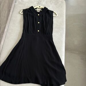 Sandro Black and White Ruffled Mini Sundress